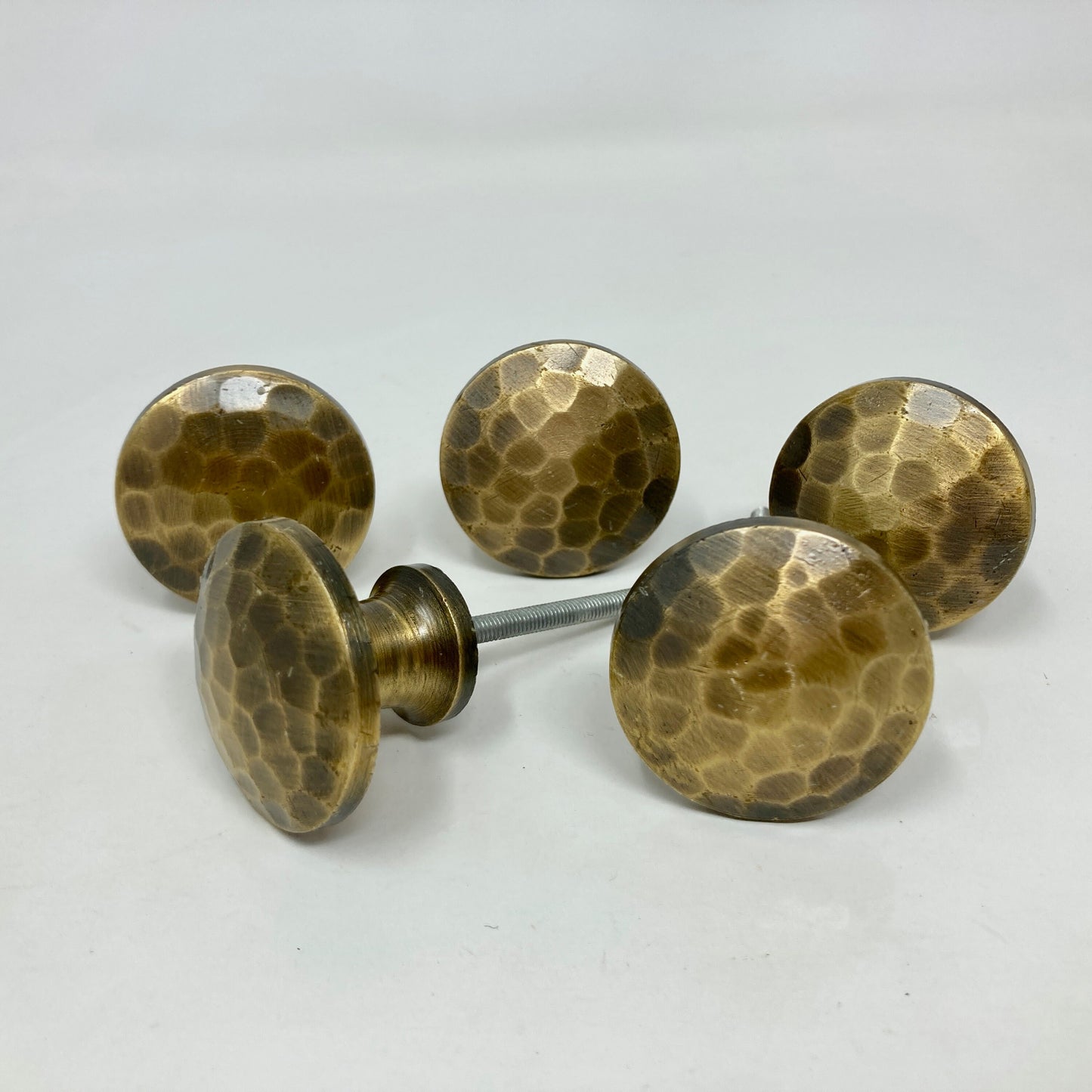 Hammered Antique Brass Knob Cabinet Knobs & Handles Cabinet Knob