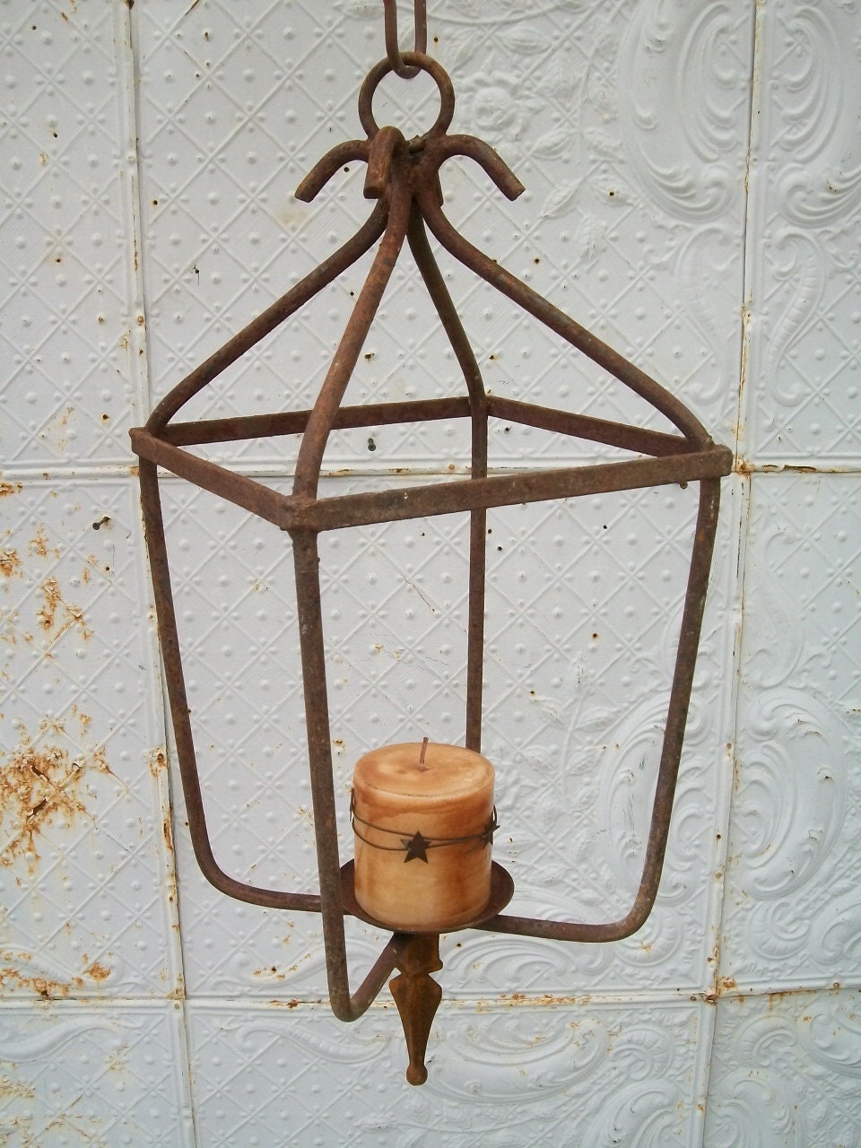 Wrought Iron Hanging Lantern Ceiling Light Fixtures Lighting