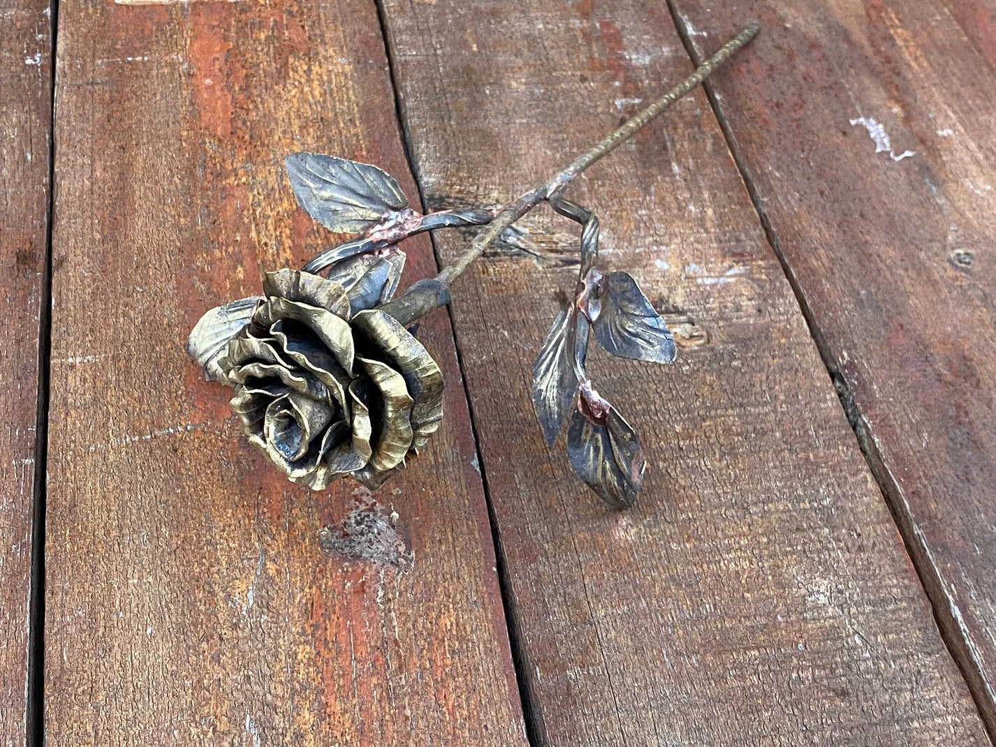 Bronze 19th Anniversary Rose Sculptures & Statues Gift
