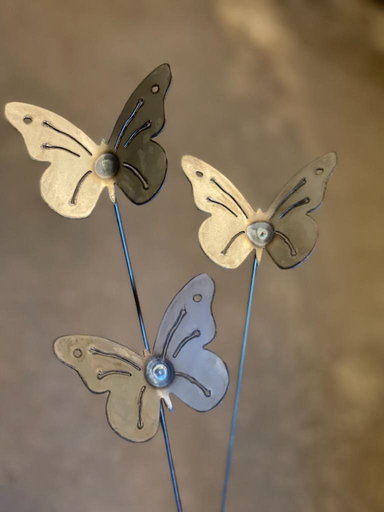 Set of 3 Butterfly Garden Stakes