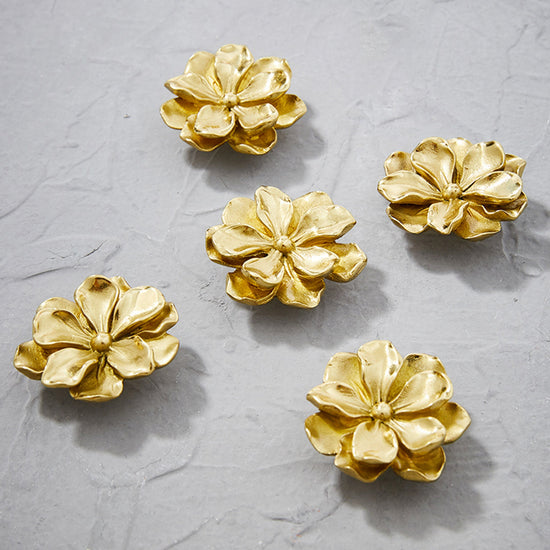 Solid Brass Camellia Drawer Pull Cabinet Knobs & Handles Drawer Pull