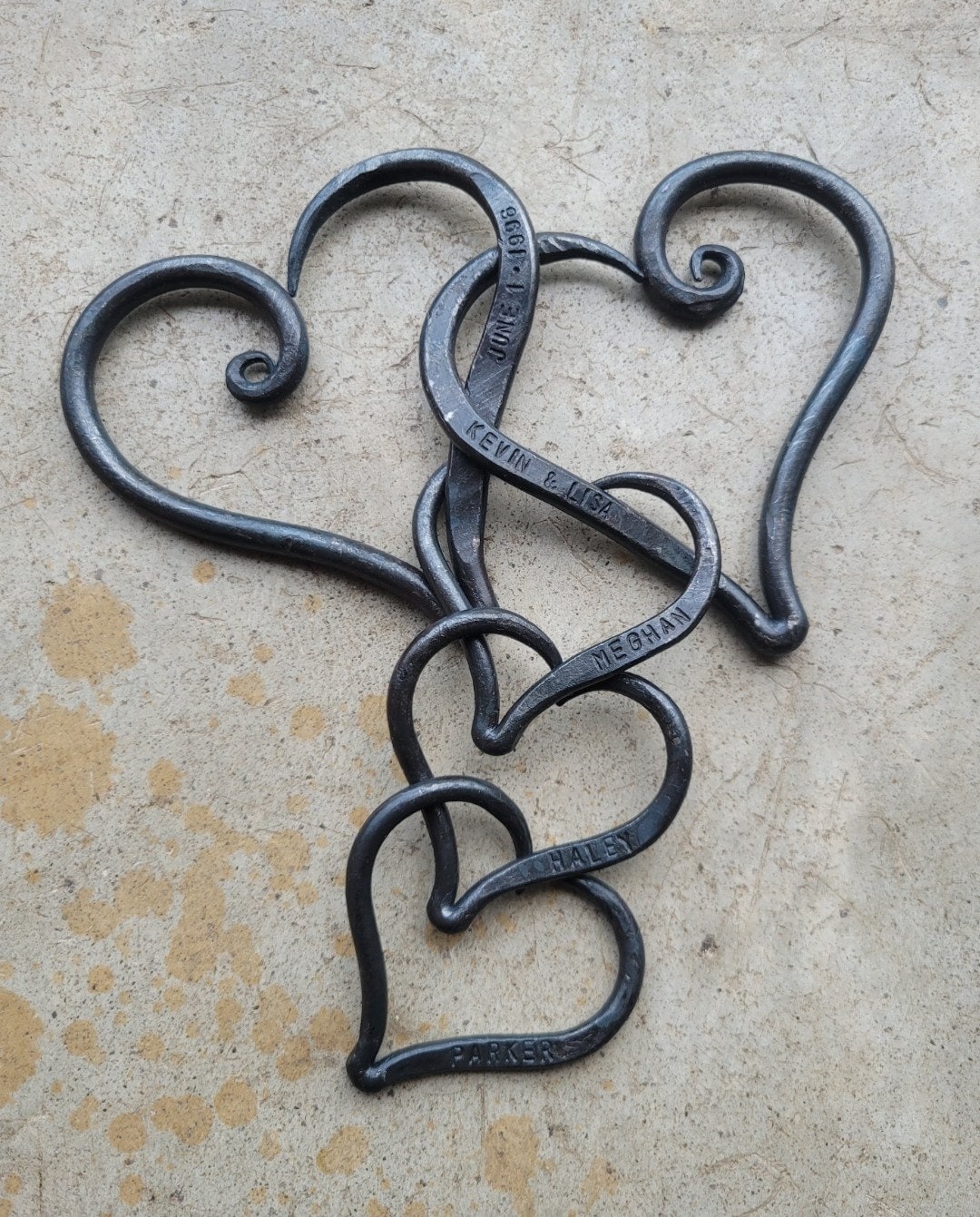 Family of Linked Hearts Decor