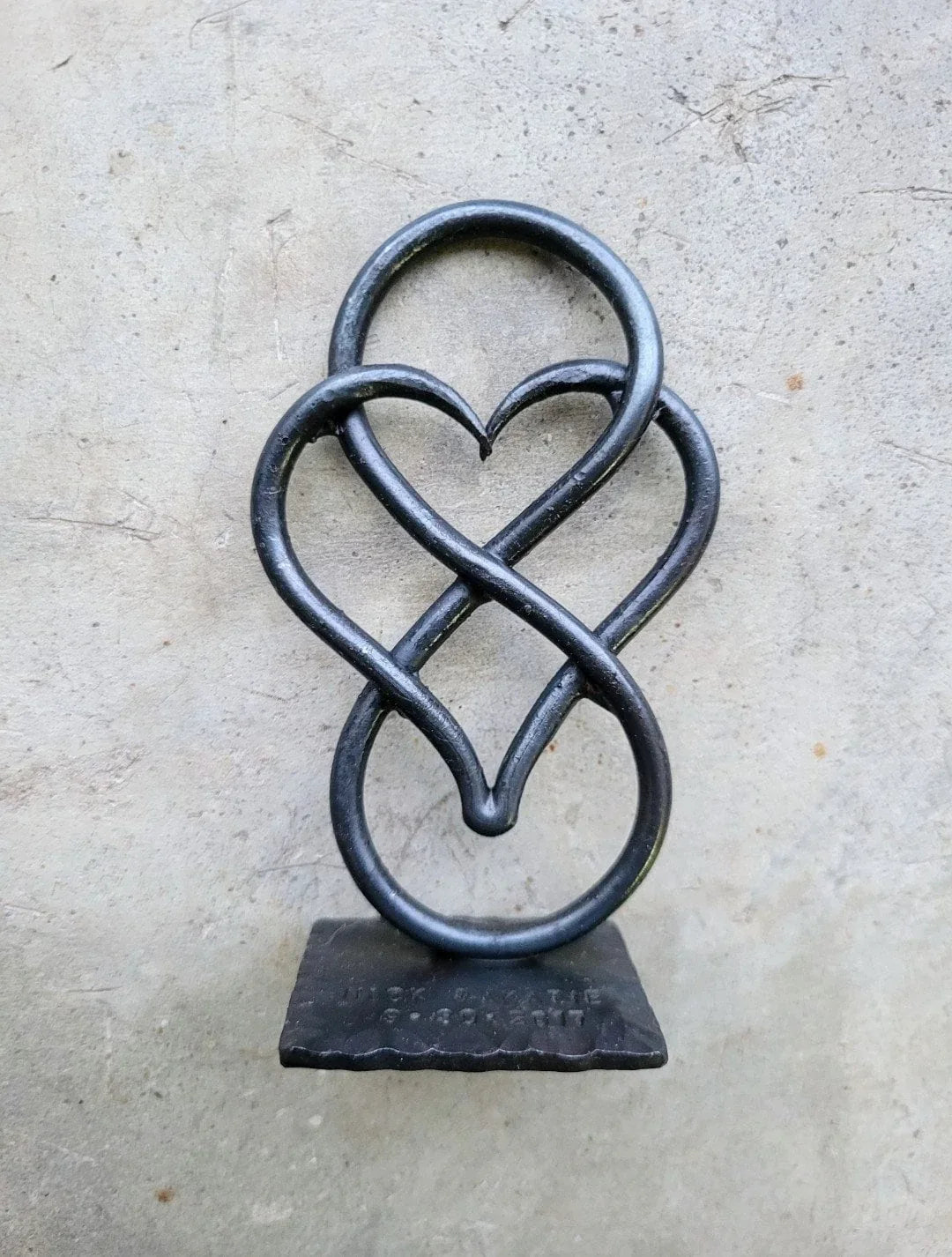 Infinity Iron Heart Sculpture