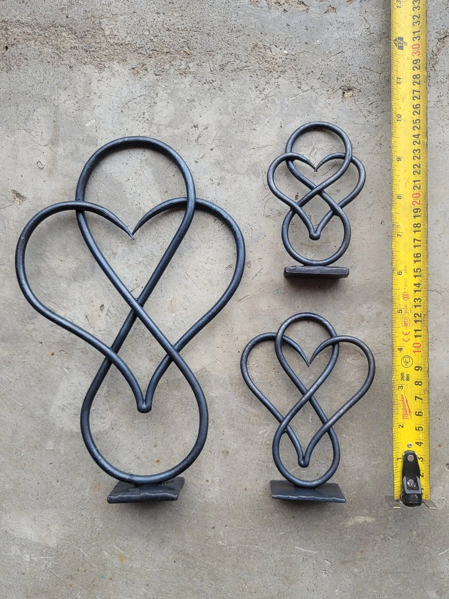 Infinity Iron Heart Sculpture