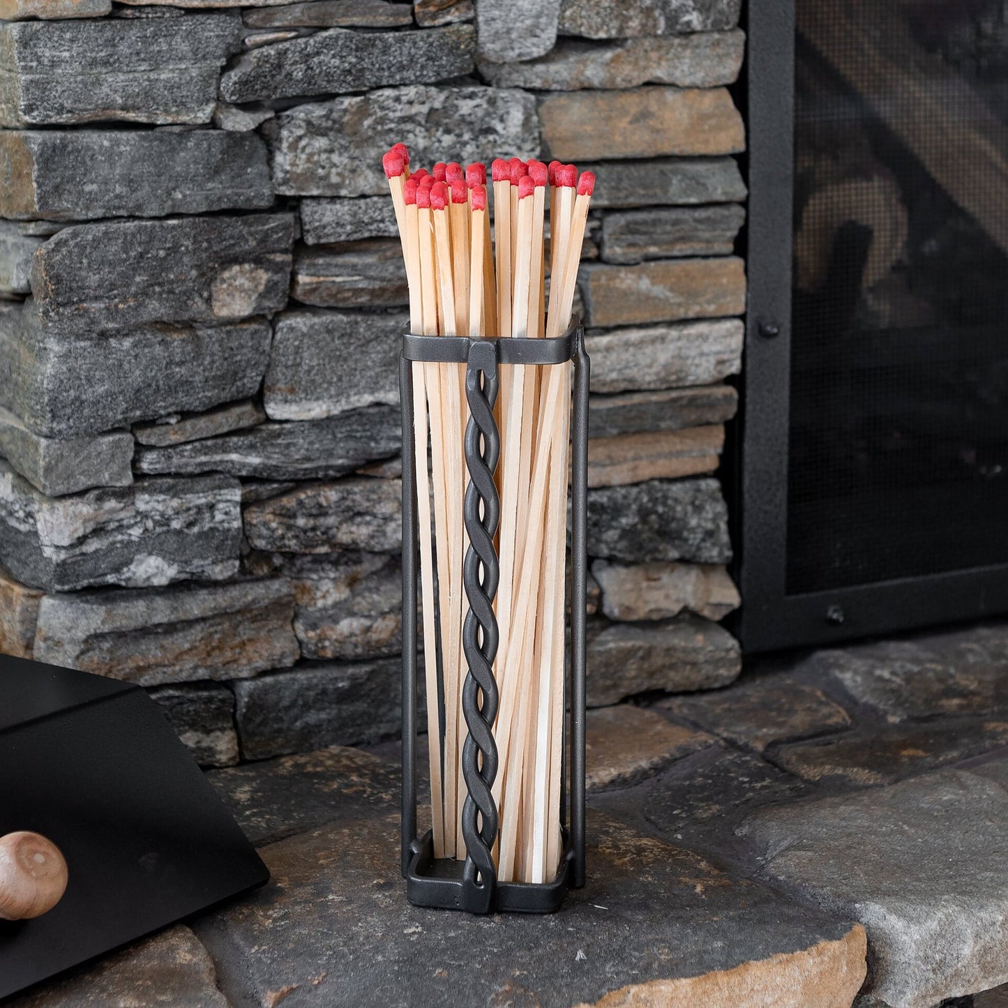 Wrought Iron Fireplace Long Match Holder Uncategorized Fireplace Accessory