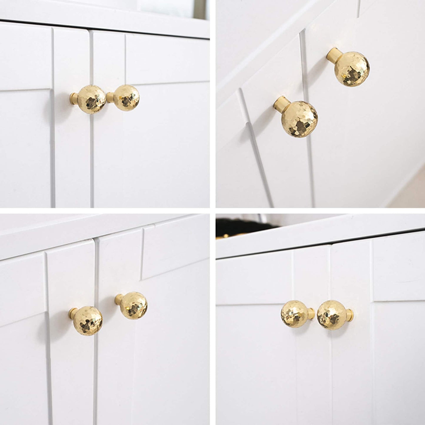 Gold Brass Hexagon Drawer Pulls Cabinet Knobs & Handles Drawer Pull