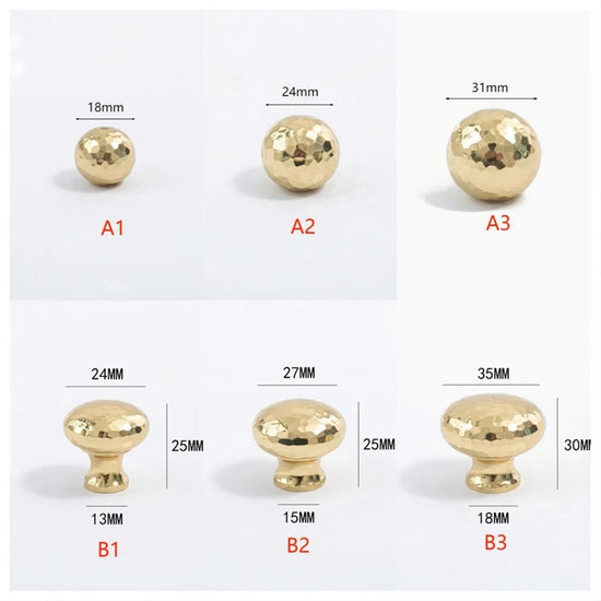 Load image into Gallery viewer, Hammered Brass Drawer Pulls
