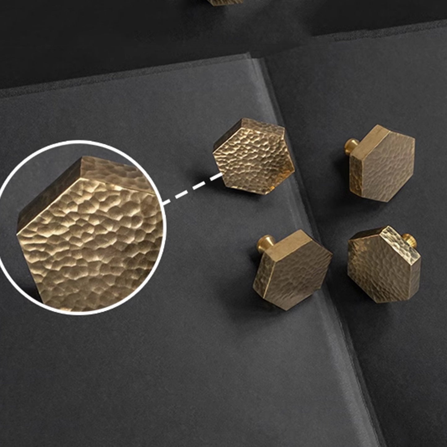 Gold Brass Hexagon Drawer Pulls Cabinet Knobs & Handles Drawer Pull