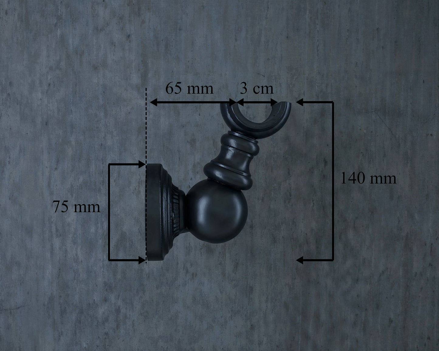 Black Metal Curtain Rail