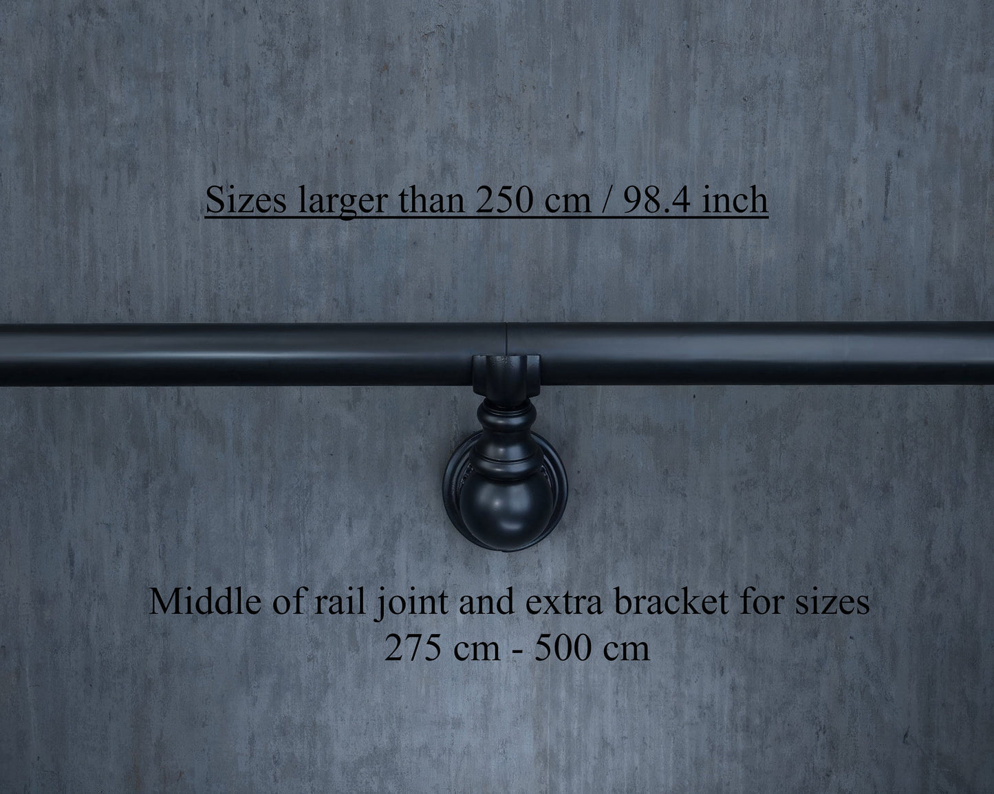 Black Metal Curtain Rail