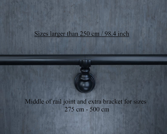 Black Metal Curtain Rail