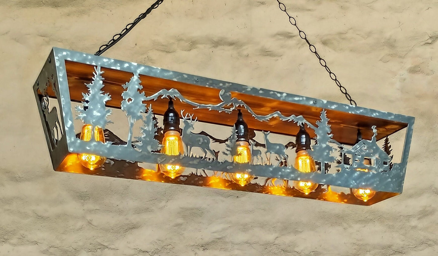 whitetail deer Cabin ceiling lights Lighting Lighting
