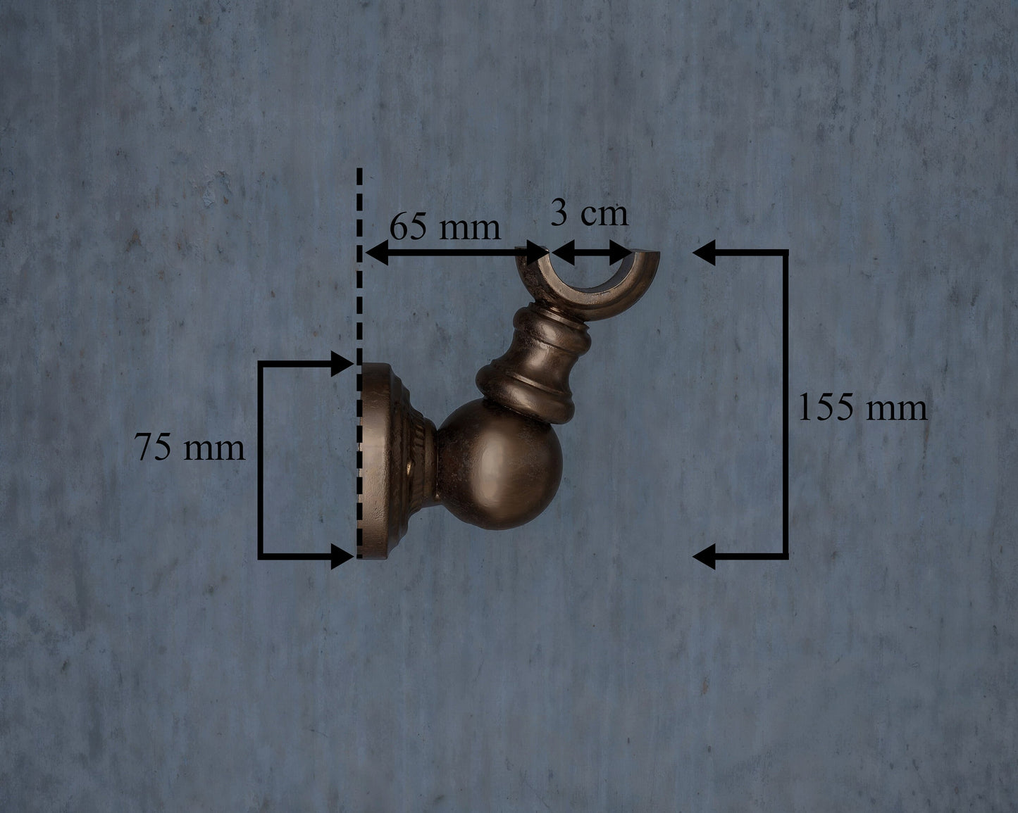 Bronze Curtain Rail