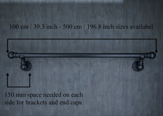 Black Metal Curtain Rail
