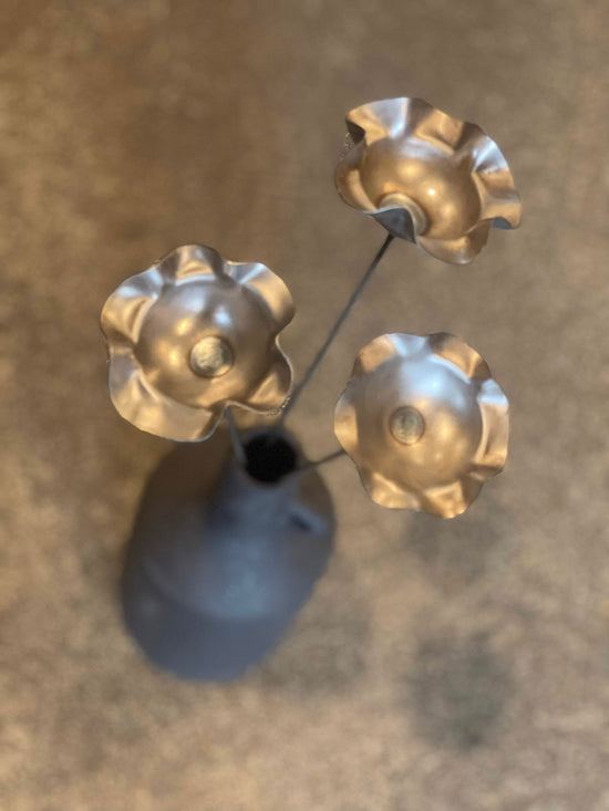 Ribbon Flower Bee Cups Set of 3 Decor