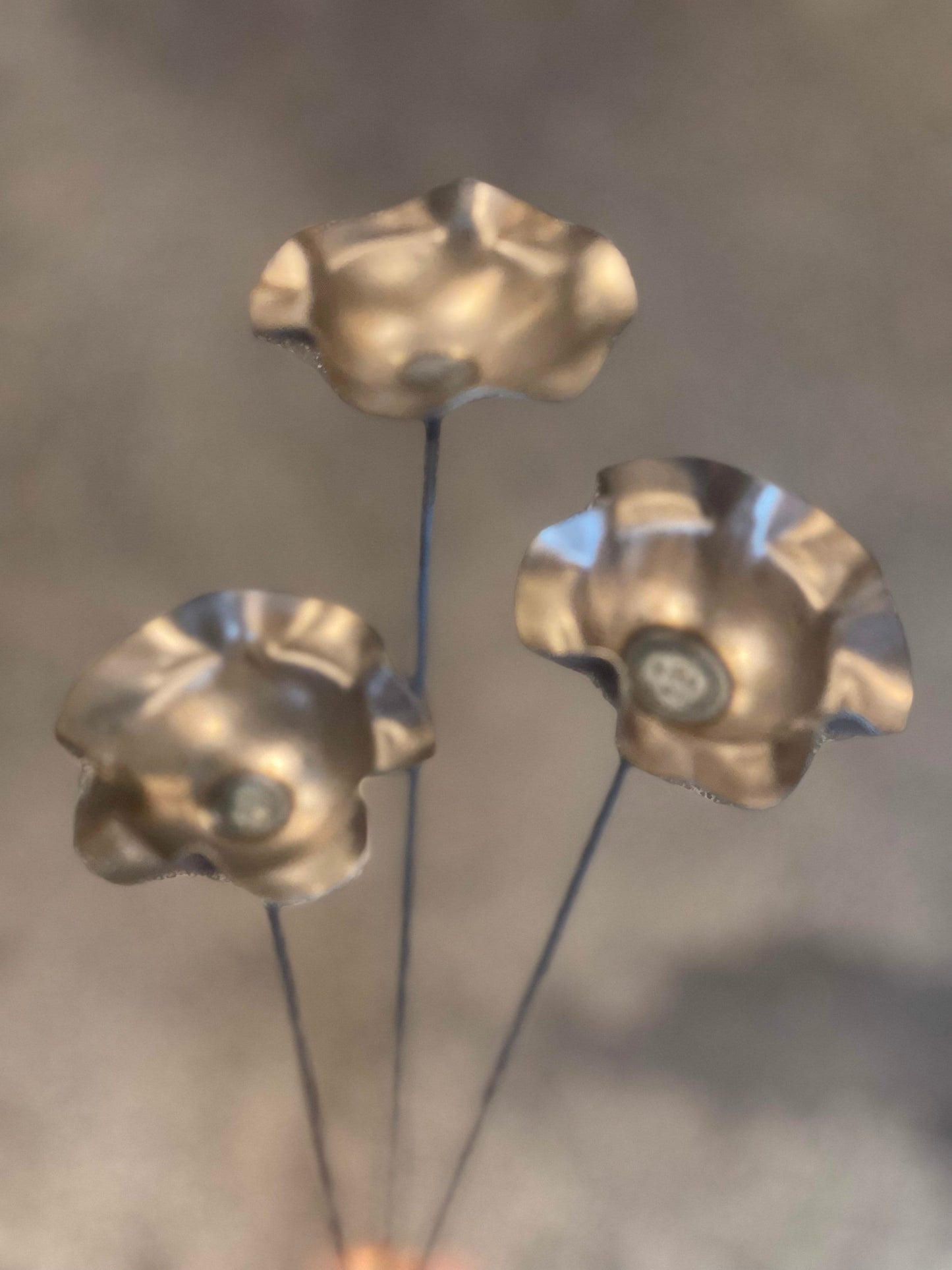 Ribbon Flower Bee Cups Set of 3 Decor