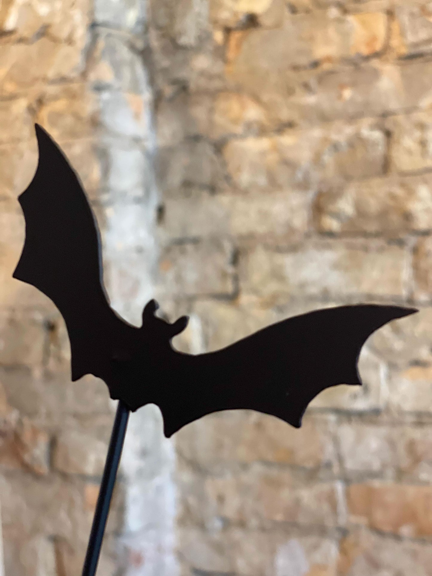 Bats Metal Garden Stakes Set Decor Halloween