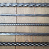 A decorative threaded turnbuckle that brings a rustic and functional touch to various projects