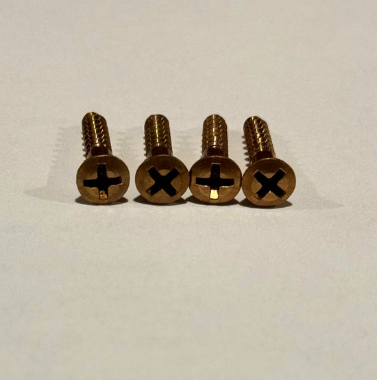 #8 x 3/4" Phillips Oval Head Decor Screws in Antique Copper- Four Pack Screws Decorative Screw