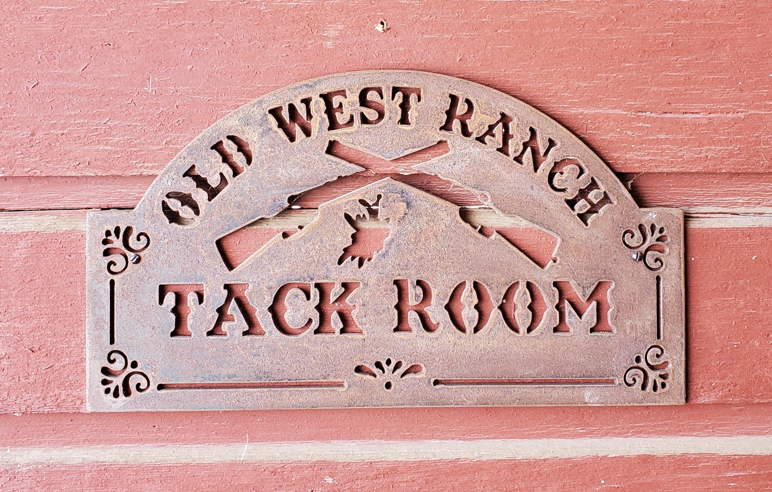 Tack Room Sign Old West Iron