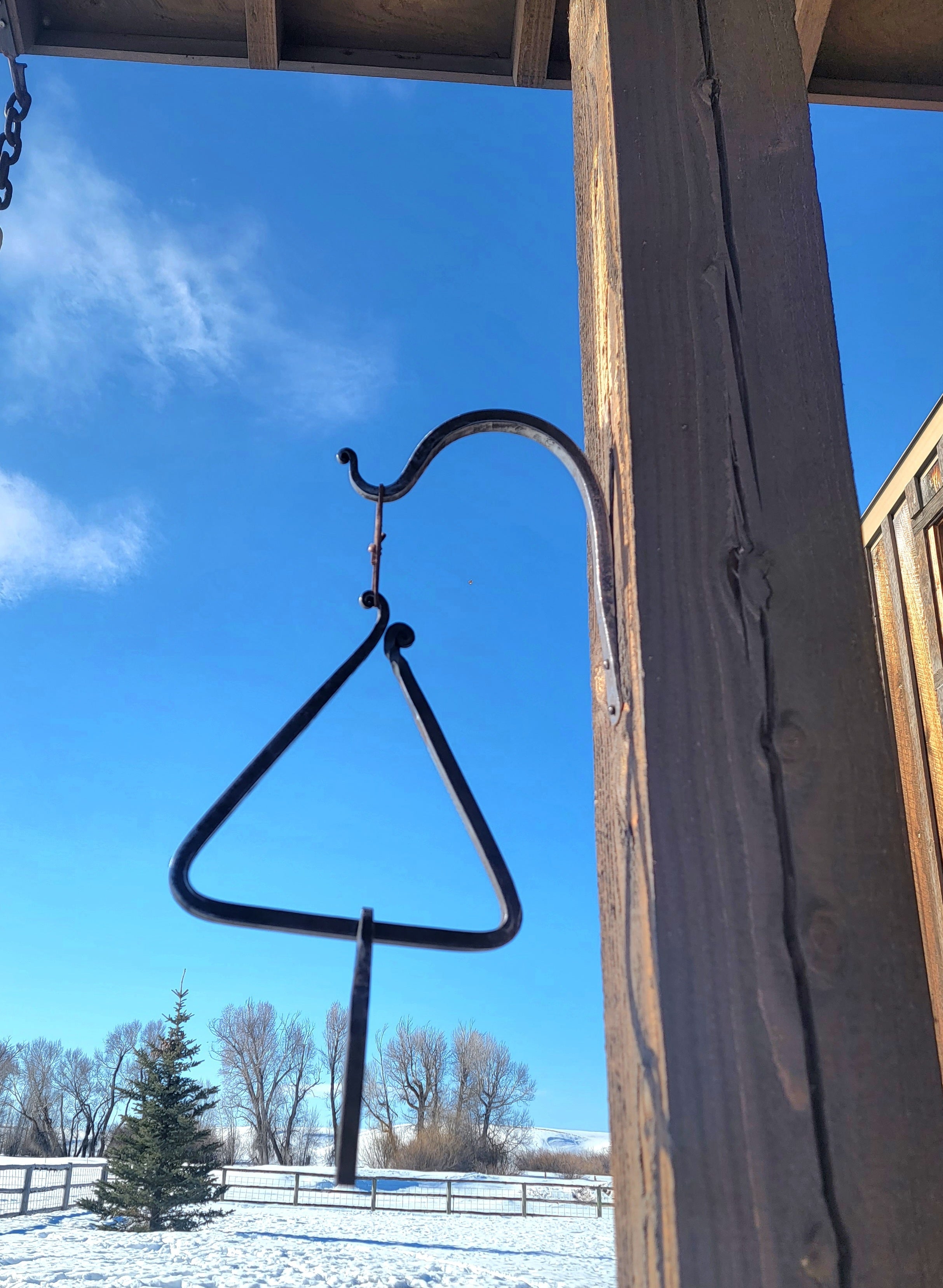 Hand Forged Iron Dinner Triangle – Old West Iron