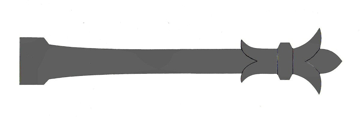 Babylonian Fleur De Lis Iron Faux Hinge Strap – Old West Iron