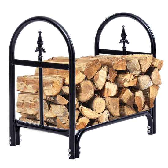 Sunnydaze Indoor/Outdoor Firewood Log Rack with Kindling Holder