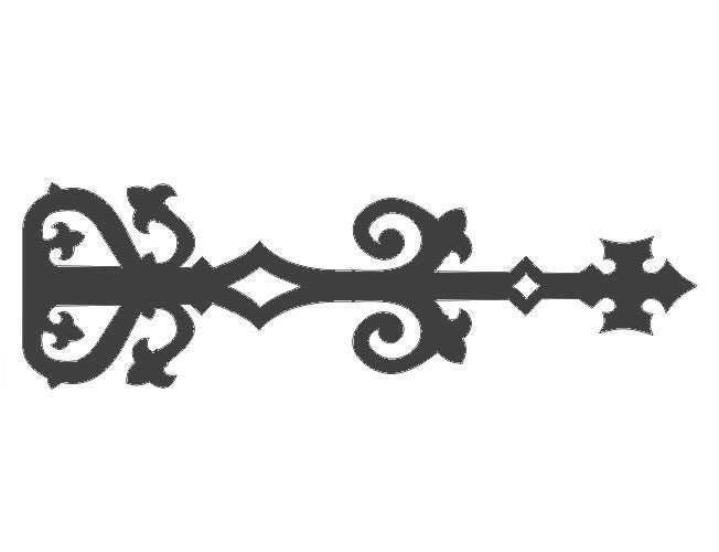 Load image into Gallery viewer, Medieval Reconquista Iron Faux Hinge Strap
