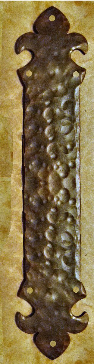 British Fleur De Lis Iron Push Plate