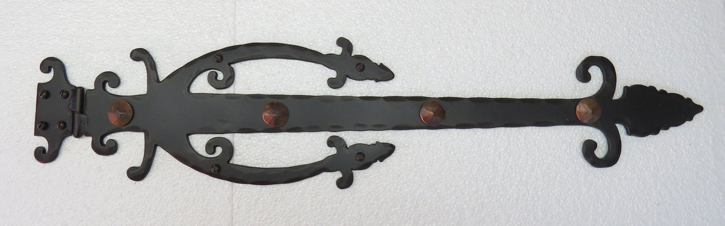 Load image into Gallery viewer, Medieval Wrought Iron XL Functioning Hinge Strap
