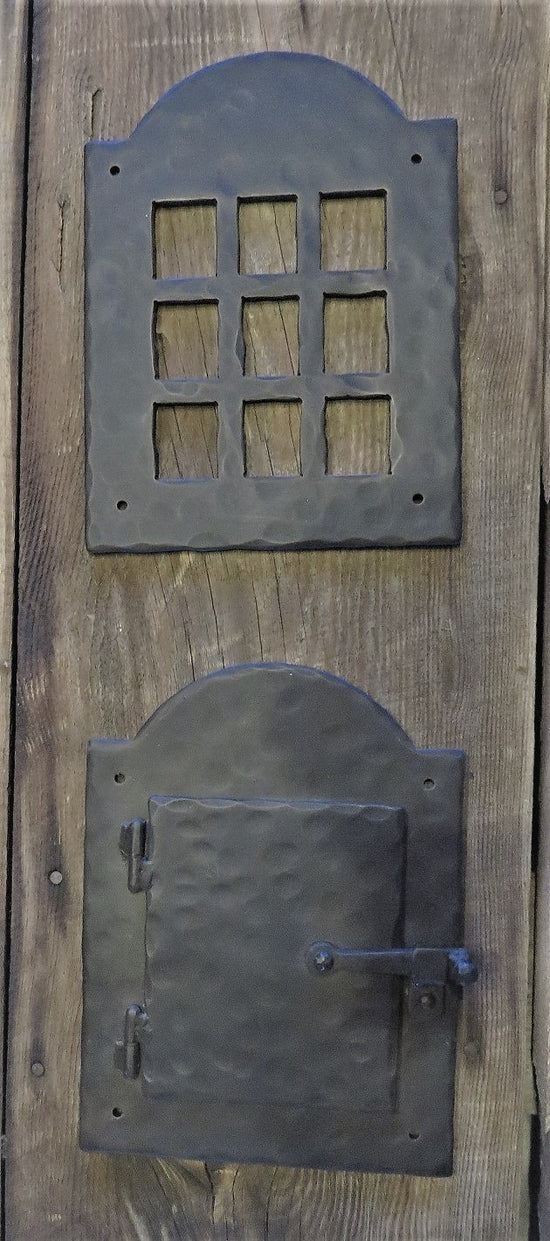 Colonial Iron Speakeasy Door &amp; Grill Set