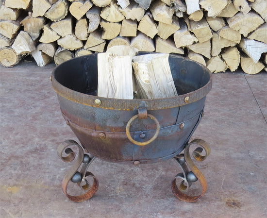 Ornate Iron Fire Bowl / Planter