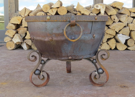 Ornate Iron Fire Bowl / Planter