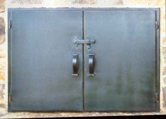 pizza oven door dounle door with latch simple style for square opening no arch