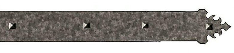 Sangle de charnière en faux fer persan antique