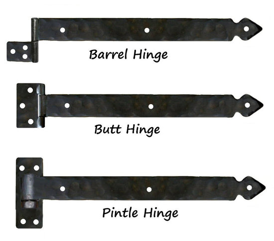 Rustic Wrought Iron XL Functioning Hinge Strap