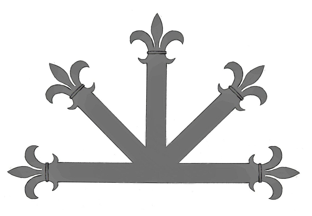 Load image into Gallery viewer, Egyptian Fleur De Lis Iron Center Plate
