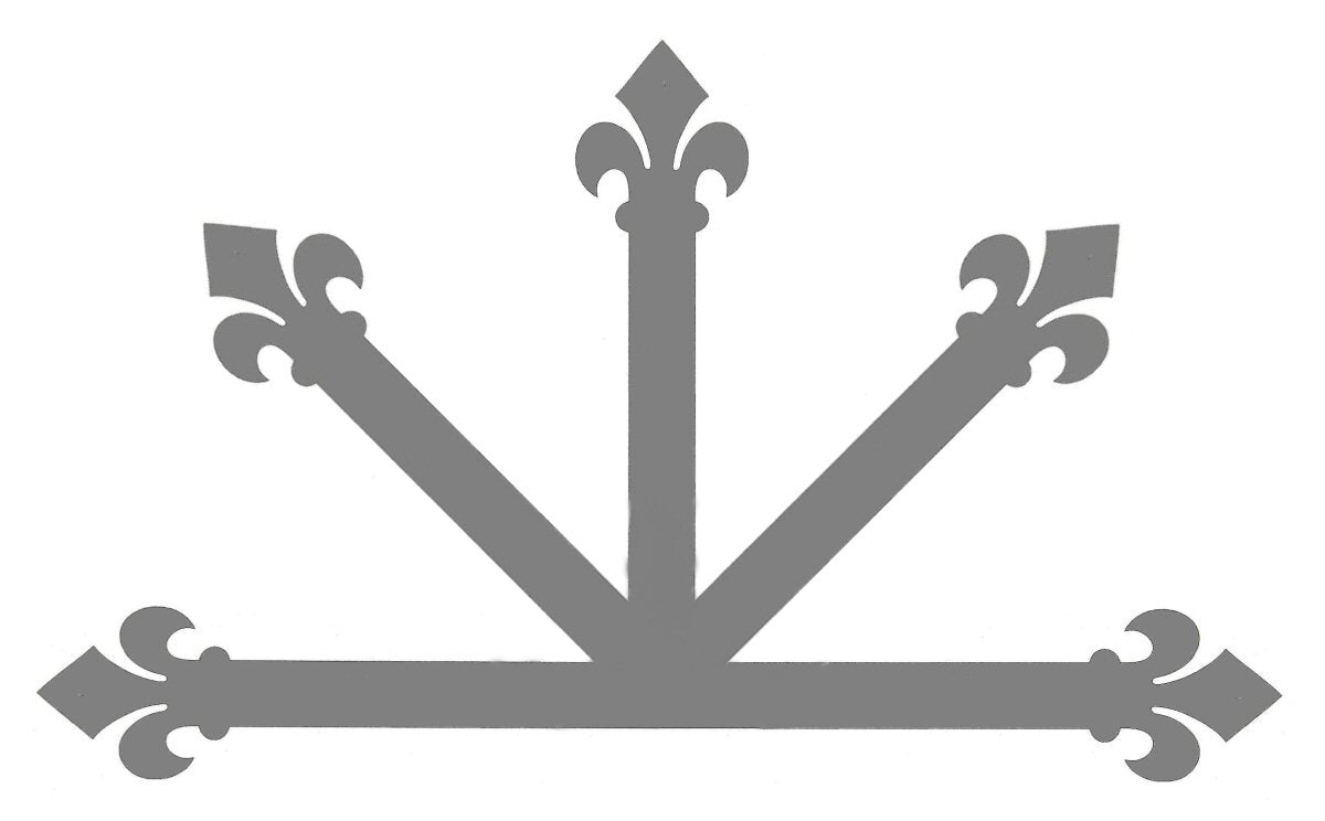 Dunmow Crest Fleur De Lis Plaque centrale en fer