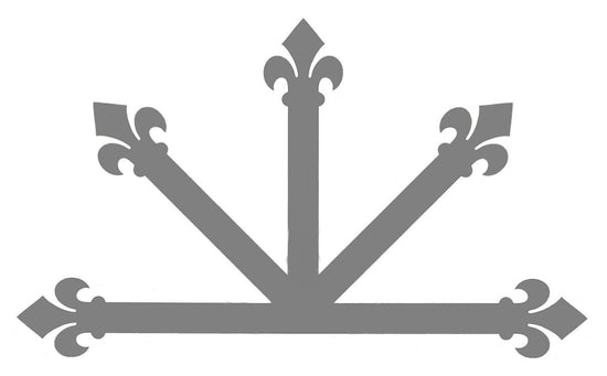 Placa central de hierro Dunmow Crest Fleur De Lis