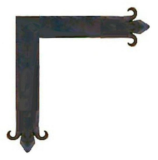Auténtica placa de hierro "L" del siglo XV.