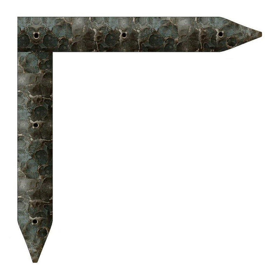 Authentique plaque en "L" en fer de l'ancien monde