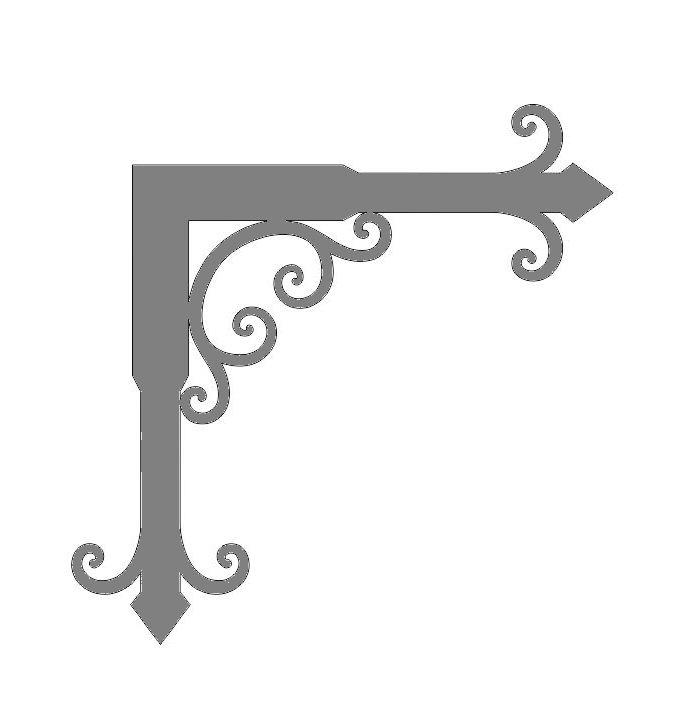 Placa "L" de hierro Chateauesque