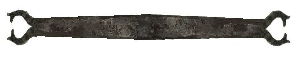 Correa recta de hierro folclórico vikingo