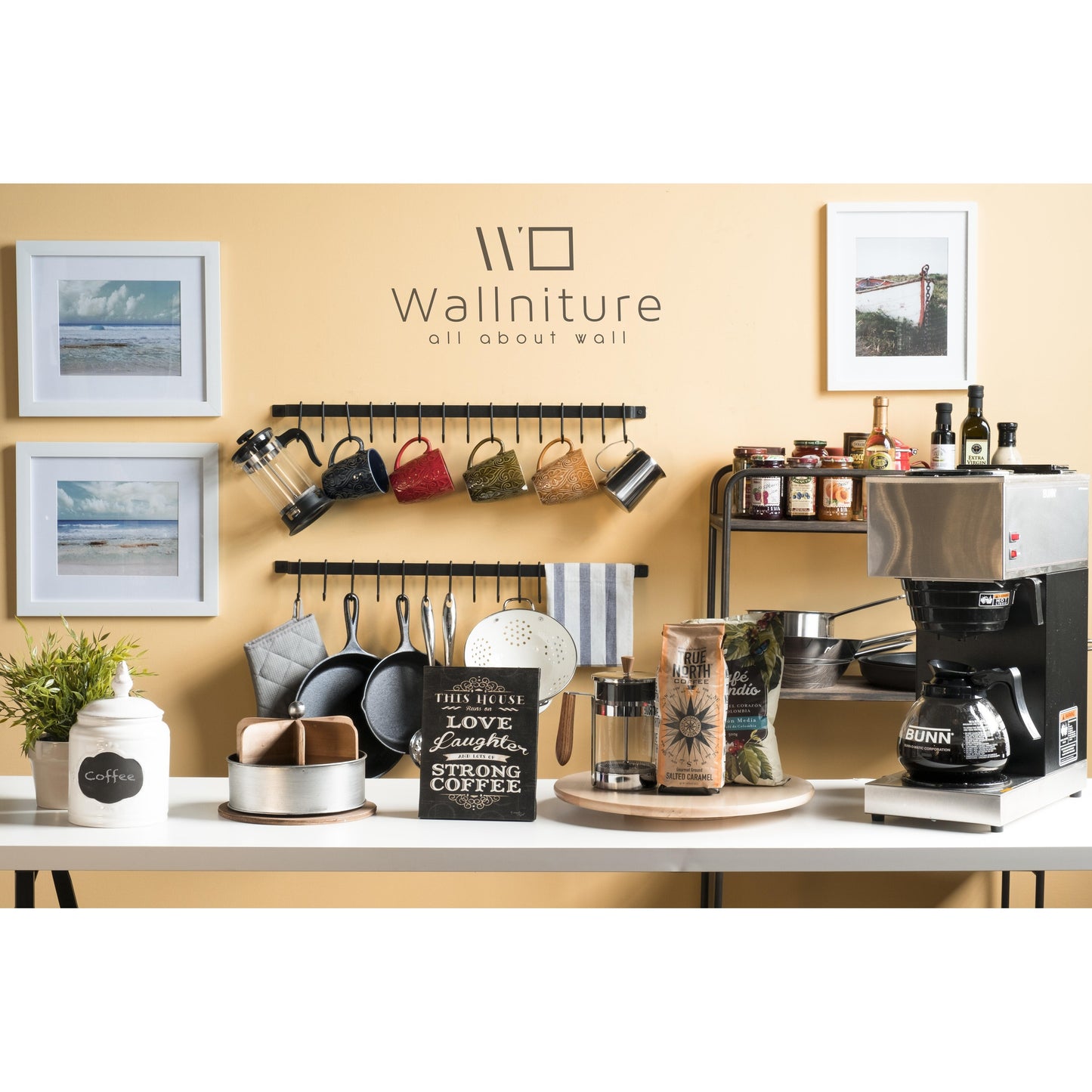 Floating Espress Machine Shelf / Stand / Cabinet // Coffee Machine