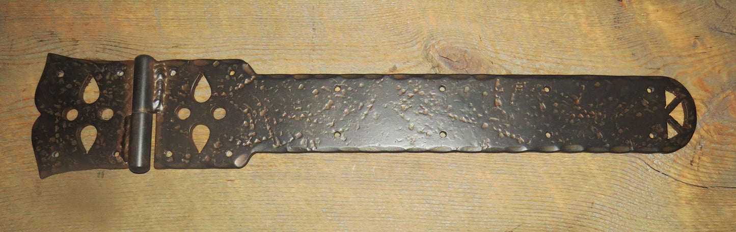 Shabby Chic Wrought Iron Functioning Hinge Strap