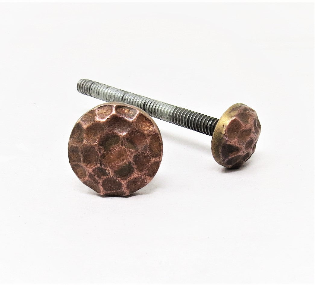 1" Diameter Hammered Round Copper Head Rustic Bolts Old West Iron