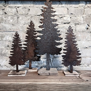 Rusted Metal Barn Stand Decor Decor