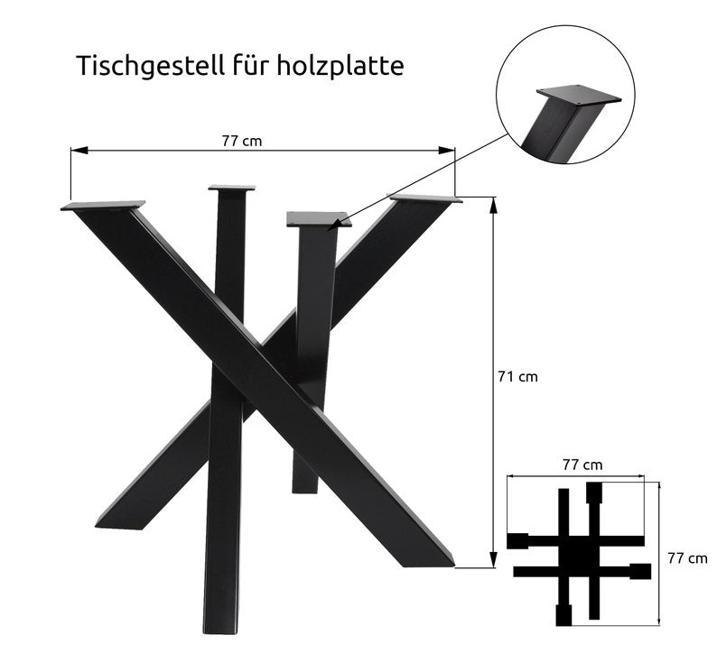 Table Base Orion table legs cross frame table runners steel metal dining table desk conference table
