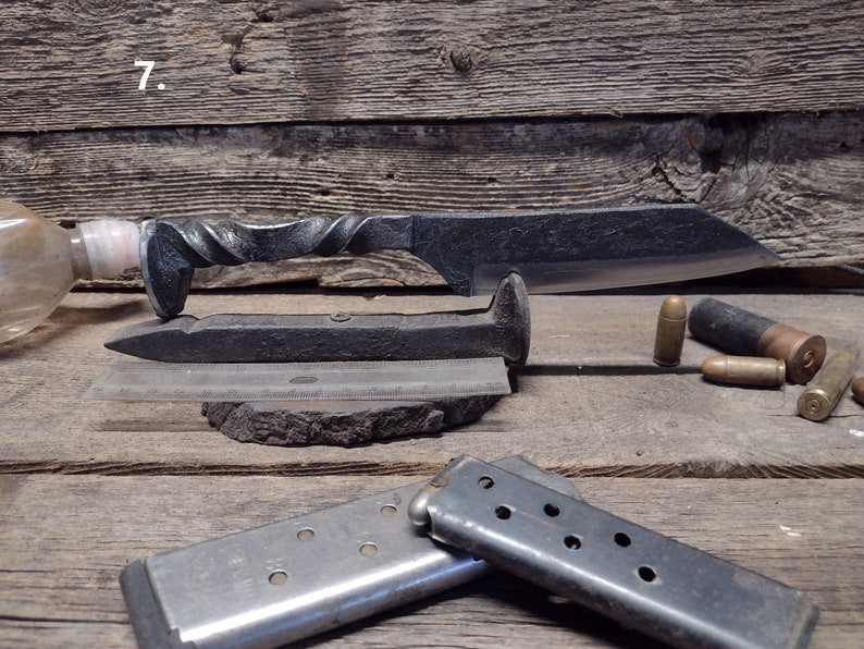 Hand Forged Railroad Spike Knives Collectible Knives Gift