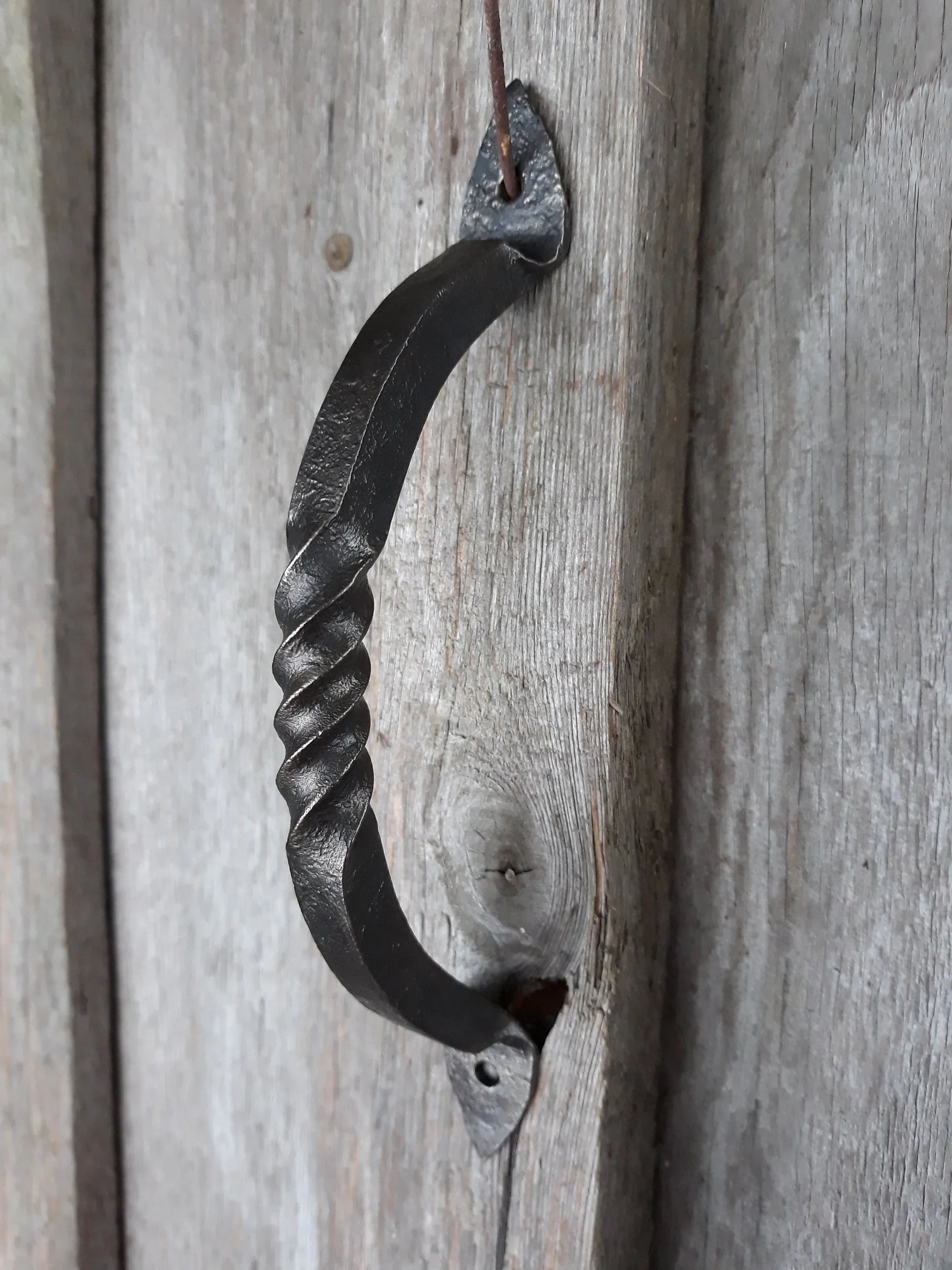 Hand Forged Iron Cabinet Handle Wrought Drawer Pull Rustic Farmhouse S ...